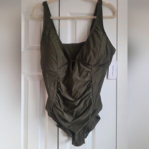 Meet.Curve 2X Olive Green One Piece Swimsuit